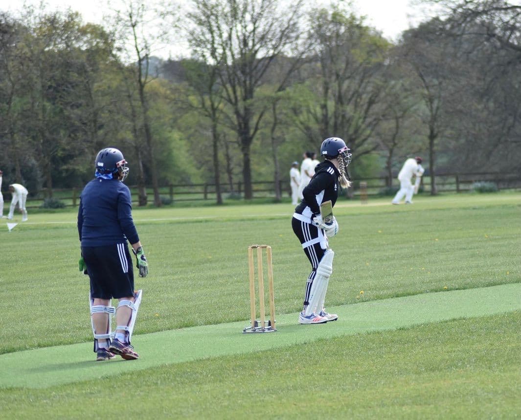 Ladies and mens team playing together